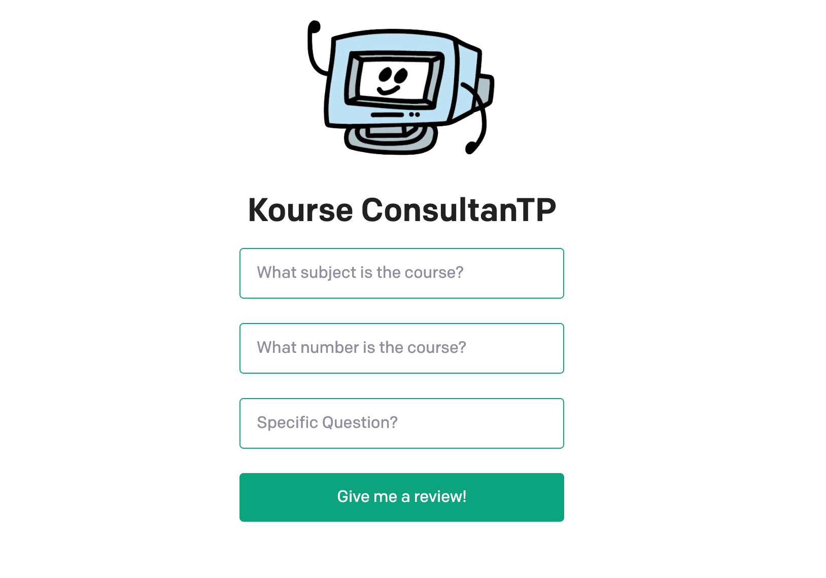 picture of Kourse ConsultanTP interface